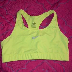 Neon green sport bra